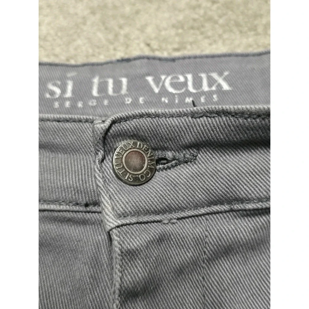 Si Tu Veux Serge De Nimes Men's Size 34 Smoke Gray Wax Stacked‎ Cargo Jeans